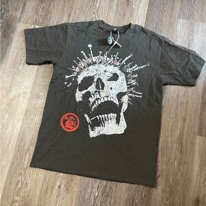 Hellstar Grey Skull Bones Tee Shirt
